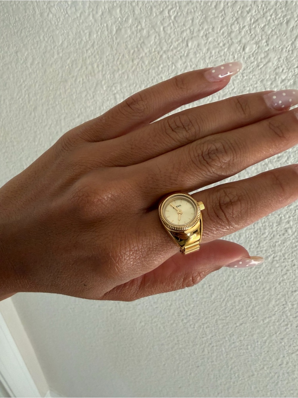 Fossil gold ring watch